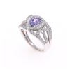 Image 6 : Art Deco Sapphire Diamond & Platinum Ring