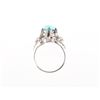 Image 4 : Art Deco Sterling Silver Turquoise & Beaded Ring