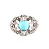 Image 6 : Art Deco Sterling Silver Turquoise & Beaded Ring