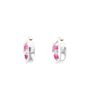 Image 8 : Elegant Ruby Diamond & 14k White Gold Earrings