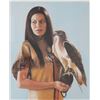 Image 2 : Framed Pastel of Native American Woman And Hawk