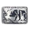 Navajo Nickel Silver Bear Belt Buckle - T.A. Begay