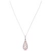 Image 2 : Morganite Diamond & 18k Rose Gold Necklace