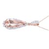 Image 5 : Morganite Diamond & 18k Rose Gold Necklace