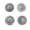 Image 1 : Navajo Genuine Sterling Silver Rosette Earrings