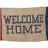 Image 3 : C. 1939 United States "Welcome Home" Cloth Flag