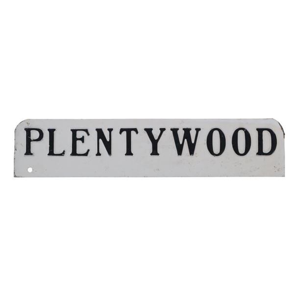 1930s Plentywood, Montana Road Sign