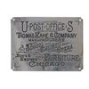 Image 1 : 1930-40s U.S. Post Office Stamped Metal Sign