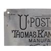 Image 3 : 1930-40s U.S. Post Office Stamped Metal Sign