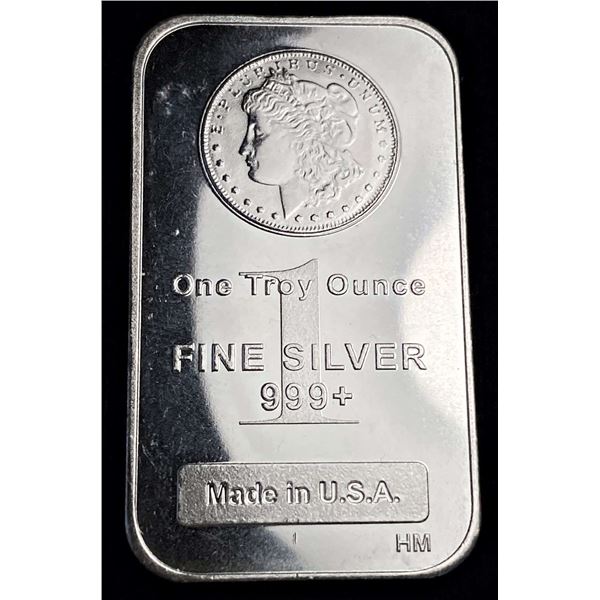 Highland Mint Morgan Design 1 ozt .999 Silver Bar