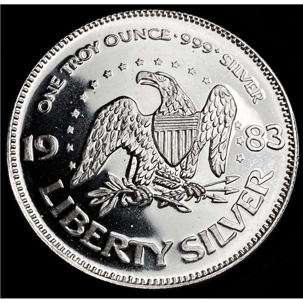 1983 A-Mark "Life Liberty Happiness" Proof 1 ozt .999 Silver
