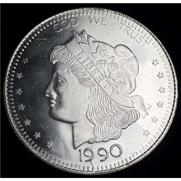 1990 Morgan Design Proof 1 ozt .999 Silver