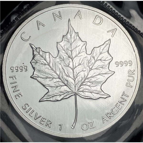 1989 Canada $5 Maple Leaf 1 ozt .9999 Silver