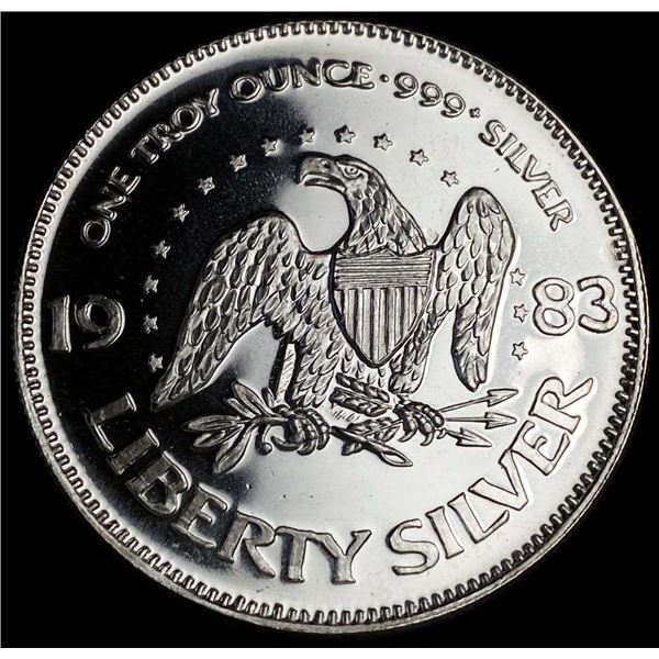 1983 A-Mark "Life Liberty Happiness" Proof 1 ozt .999 Silver
