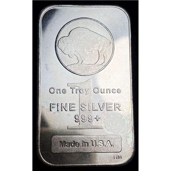 Highland Mint Buffalo Design 1 ozt .999 Silver Bar