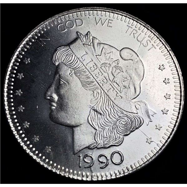 1990 Morgan Design Proof 1 ozt .999 Silver