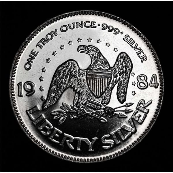 1984 A-Mark "Life Liberty Happiness" Proof 1 ozt .999 Silver