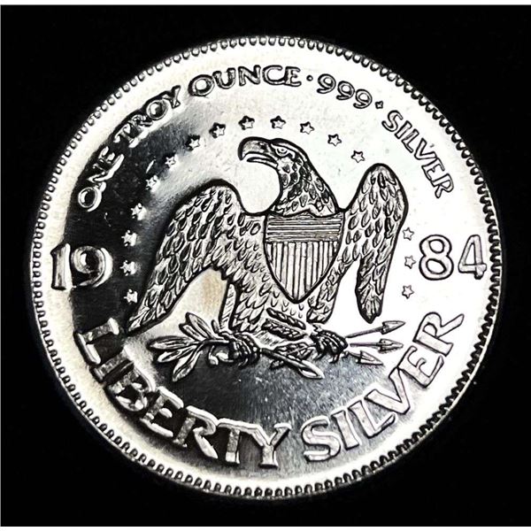 1984 A-Mark "Life Liberty Happiness" Proof 1 ozt .999 Silver