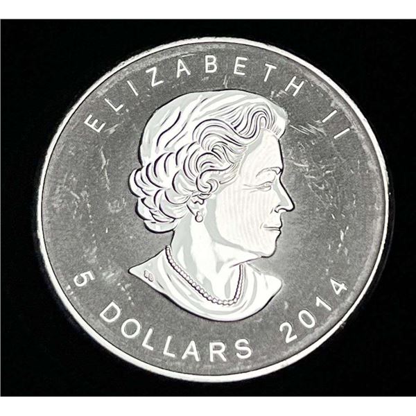 2014 Canada $5 Maple Leaf 1 ozt .9999 Silver Horse Privy