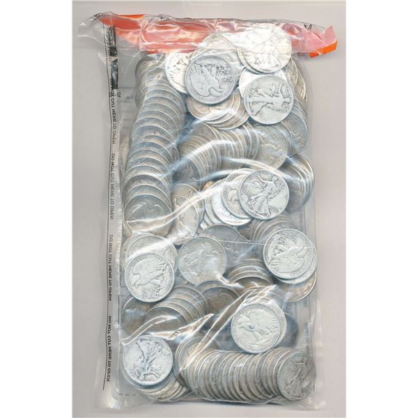 $100 Face Walking Liberty 90% Silver Half Dollars