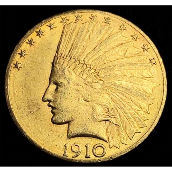 1910-D Gold $10 Indian Head MS62