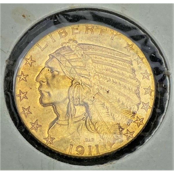 1911 Gold $5 Indian Head MS63