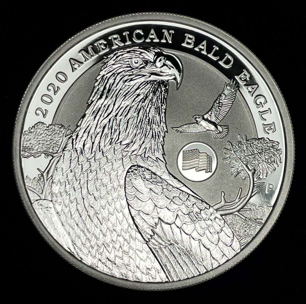 2020 Tuvalu American Bald Eagle 1 ozt .9999 Silver Dollar