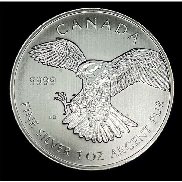 2014 Canada $5 Bald Eagle 1 ozt .9999 Silver