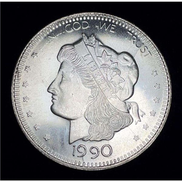 1990 Morgan Design Proof 1 ozt .999 Silver