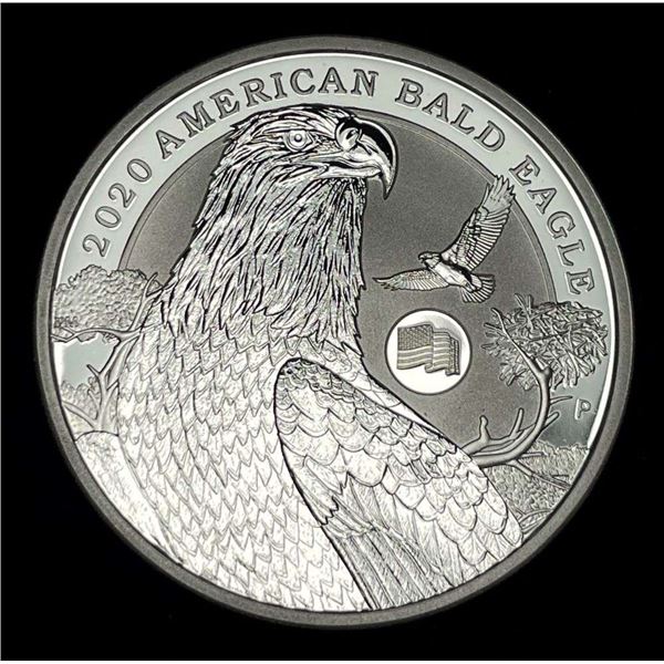 2020 Tuvalu American Bald Eagle 1 ozt .9999 Silver Dollar