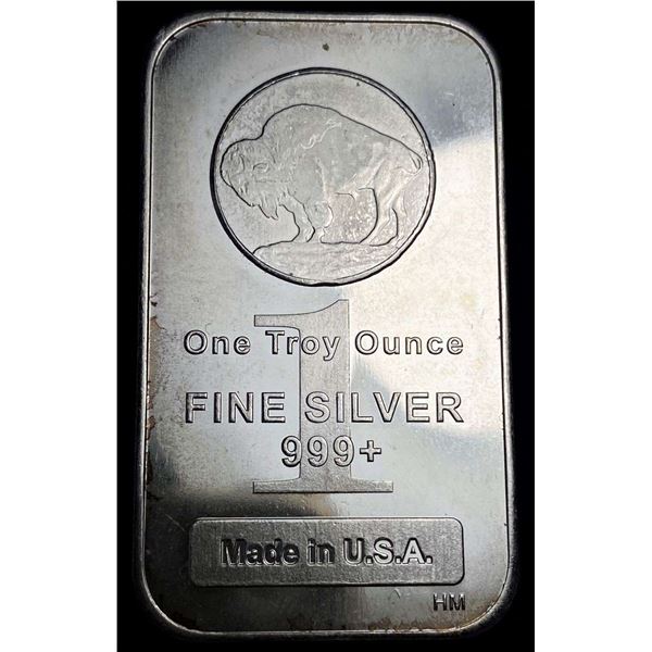 Highland Mint Buffalo Design 1 ozt .999 Silver Bar