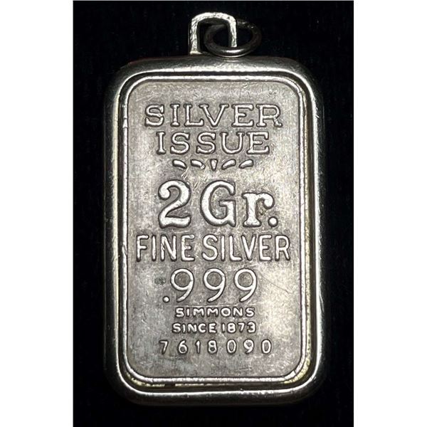 Silver Issue Pendant 2 grams .999 Silver