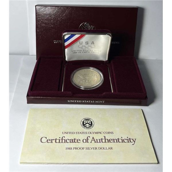 1988-S Olympiad Liberty Proof Commemorative Silver Dollar Set