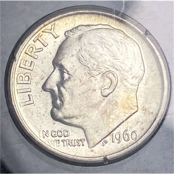 1960 Silver Roosevelt Dime PCGS MS64 Sample