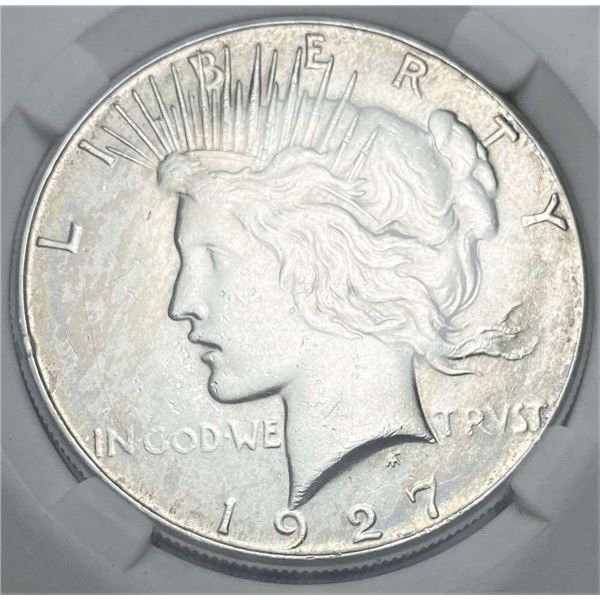 1927-S Peace Silver Dollar MS63+