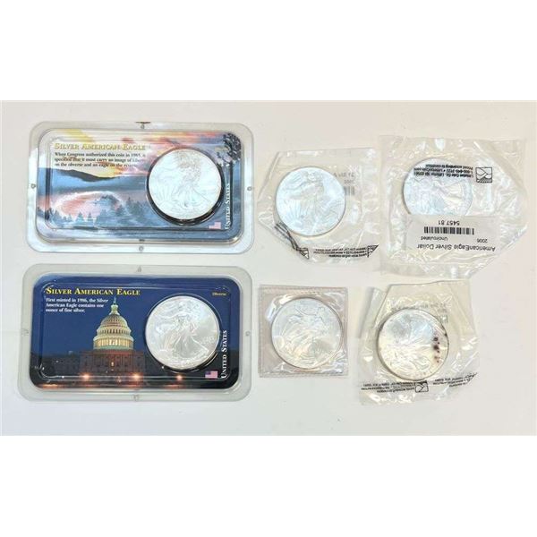 (6-coins) Mixed Years American Silver Eagle