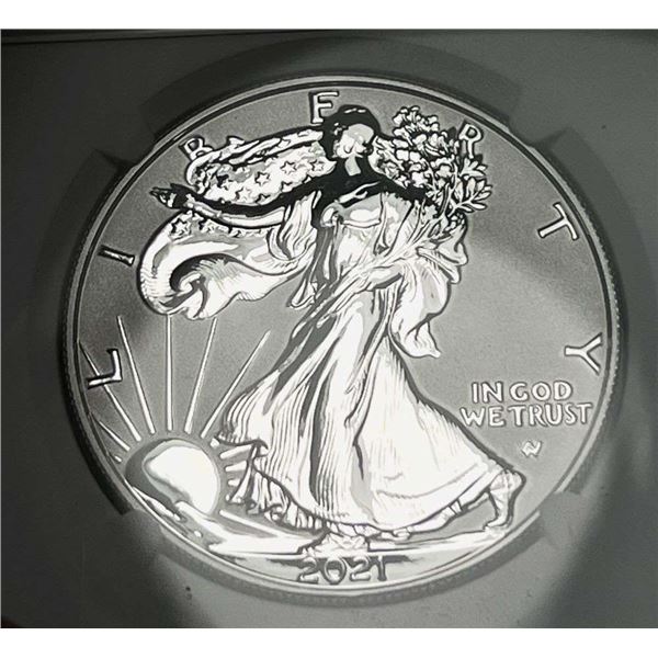 2021-S American Silver Eagle Type 2 NGC Reverse PF70 35th Anniversary