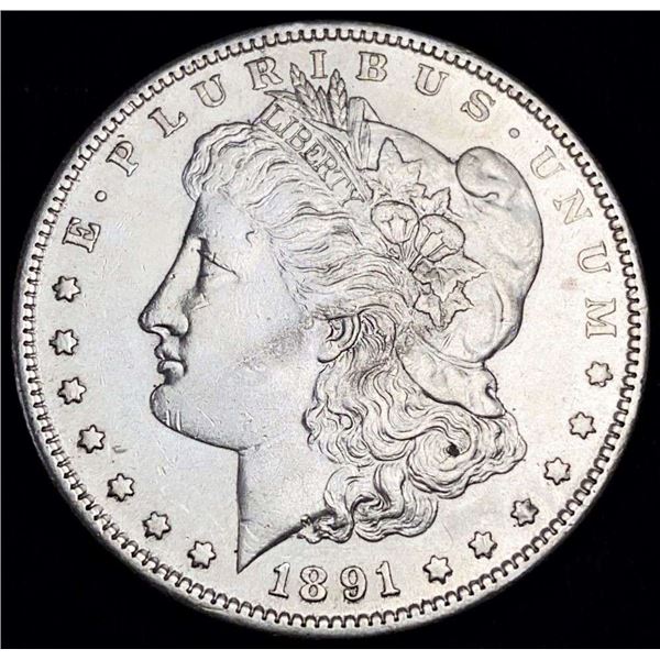 1891-S Morgan Silver Dollar AU