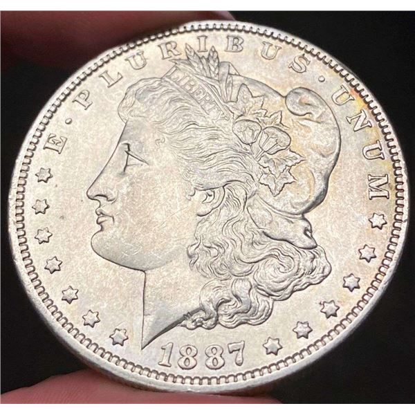 1887-O Morgan Silver Dollar AU55