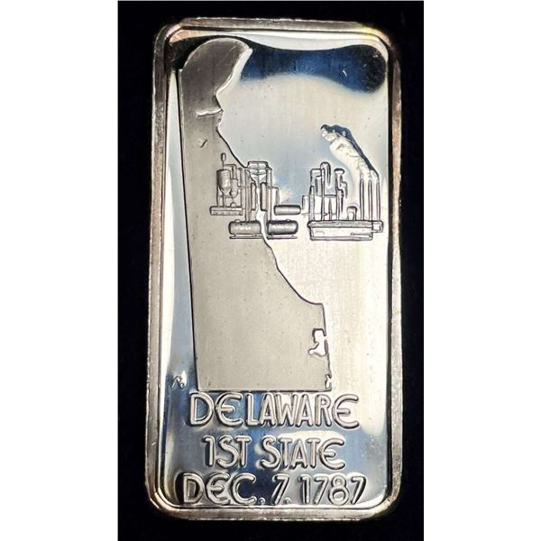 Delware 1st State 1 ozt .999 Silver Bar