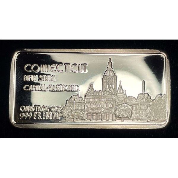Connecticut 5th State 1 ozt .999 Silver Bar