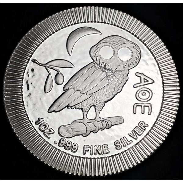 2020 NIUE Athena Owl "AOE" 1 ozt .999 Silver $2