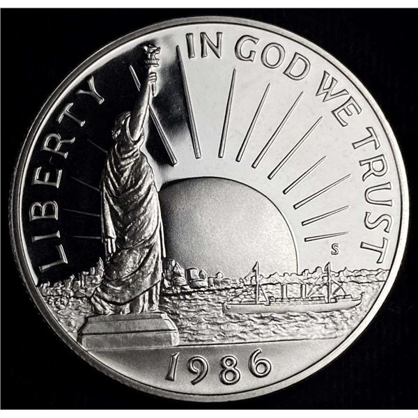 1986-S U.S Statue Of Liberty Proof Silver Half Dollar