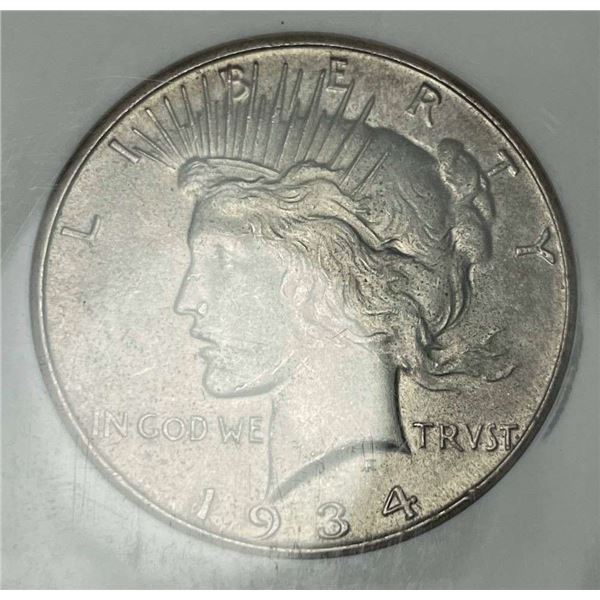 1934 Peace Silver Dollar NGC MS63