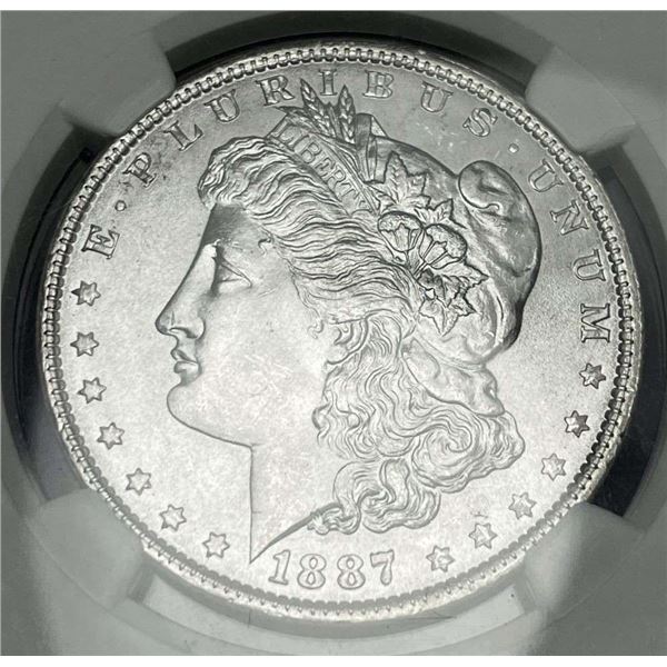 1887 Morgan Silver Dollar NGC MS65 Olathe Dollar Hoard From U.S. Treasury Bags