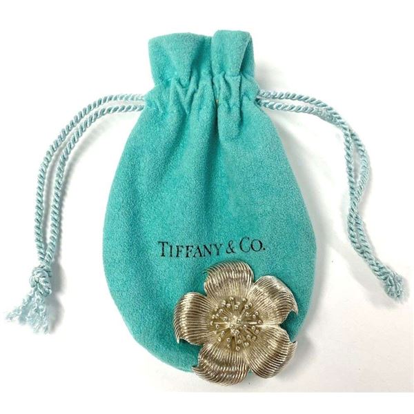 Tiffany & Co. Vintage Dogwood Flower Brooch .925 Sterling Silver