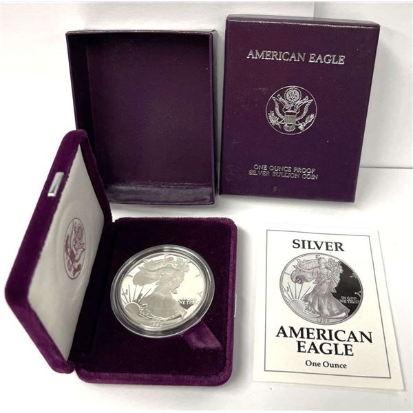 1992-S American Silver Eagle PF69+ OGP