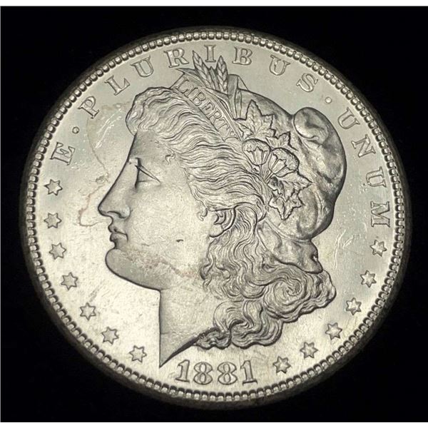 1881-S Morgan Silver Dollar MS65+