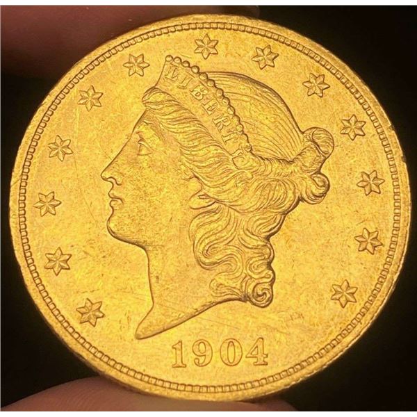 Last Minute! 1904 Gold $20 Liberty Head MS63 Details