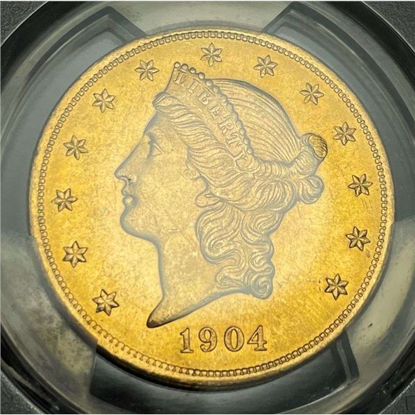 Last Minute! 1904 $20 Gold Liberty Head PCGS MS63